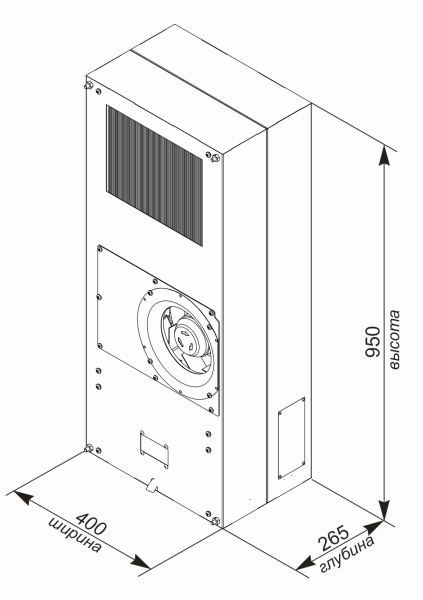Кондиционер для уличного климатического шкафа UNISPLIT MHW-210E(1)W