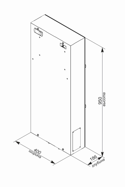 Воздухо-водяной теплообменник настенный  UNISPLIT AWE-350S(1) (аналог RITTAL 3375.10X, 3375.50X)