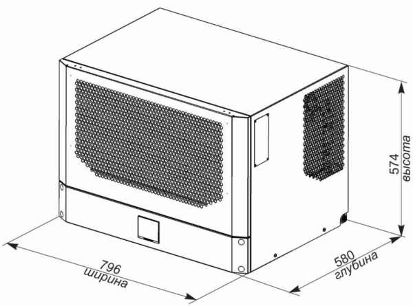 Кондиционер для шкафа потолочный нержавеющая сталь UNISPLIT MHR-330S(3)SS UNIcontroller (аналог RITTAL 3386640)