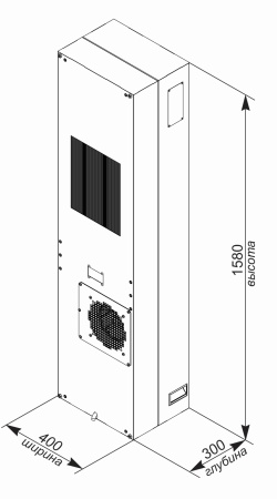 Кондиционер для уличного климатического шкафа UNISPLIT MHW-325E(1)W